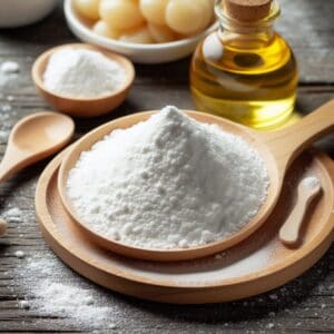 Agar agar in polvere utilizzato come addensante naturale