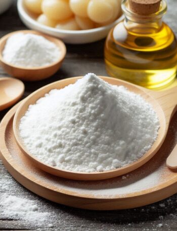 Agar agar in polvere utilizzato come addensante naturale