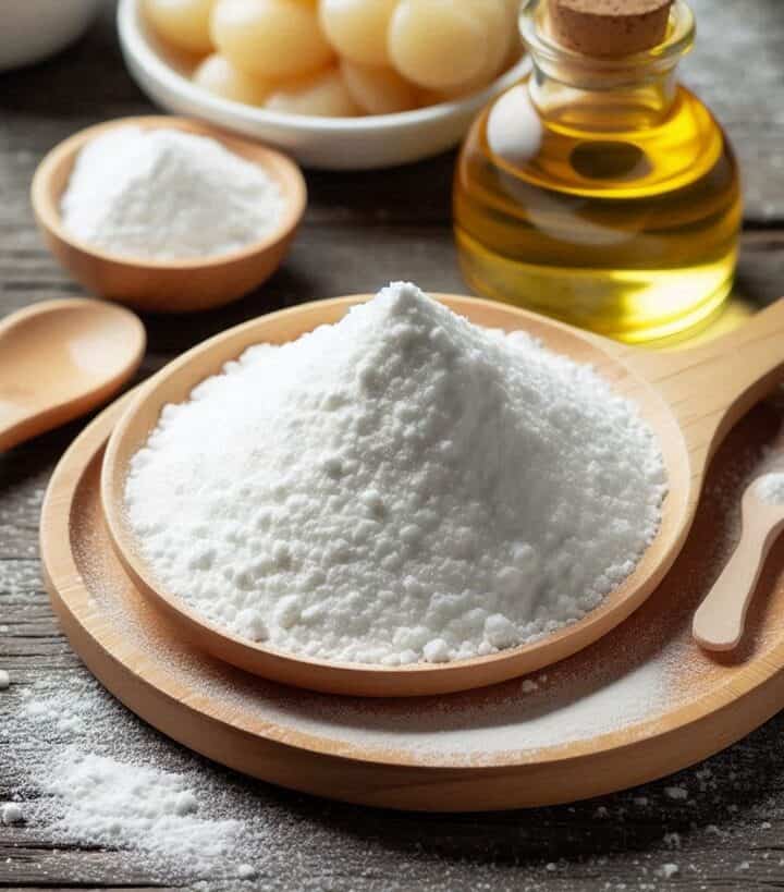 Agar agar in polvere utilizzato come addensante naturale