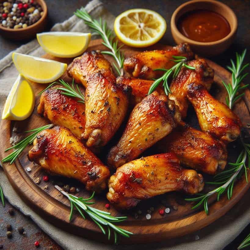 Alette di pollo grigliate con erbe aromatiche