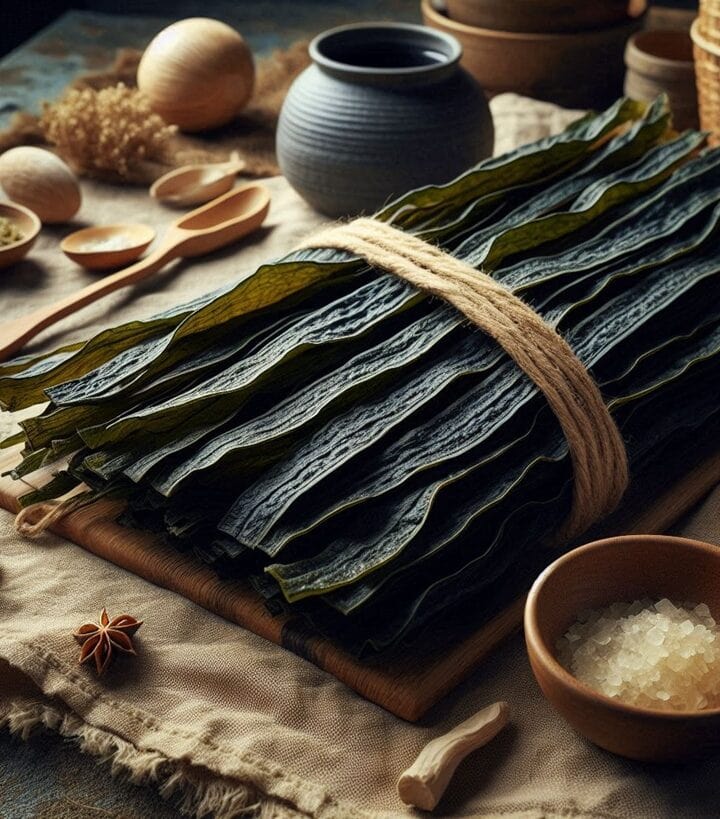 Alga Kombu essiccata pronta all’uso in cucina