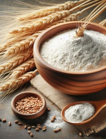 Farina 2 in ciotola con grano