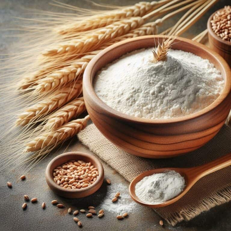 Farina 2 in ciotola con grano
