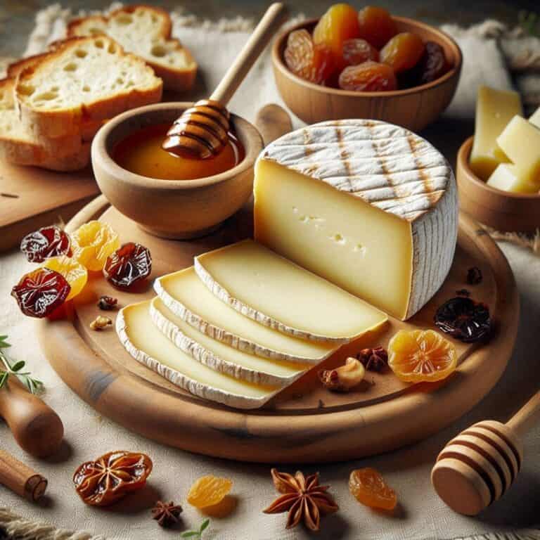 Fette di formaggio Fontina disposte su un tagliere