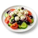 Immagine rappresentativa della categoria Piatti Unici: insalata greca con feta, pomodori, cetrioli, olive nere e cipolla rossa