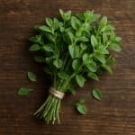 Mazzo di origano fresco, ideale per essere utilizzato in cucina per insaporire piatti.