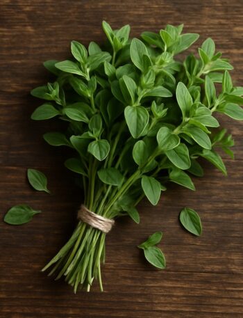 Mazzo di origano fresco, ideale per essere utilizzato in cucina per insaporire piatti.
