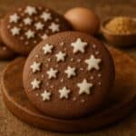 Biscotto Pan di Stelle in primo piano con altri biscotti sullo sfondo