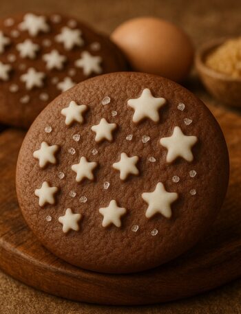 Biscotto Pan di Stelle in primo piano con altri biscotti sullo sfondo