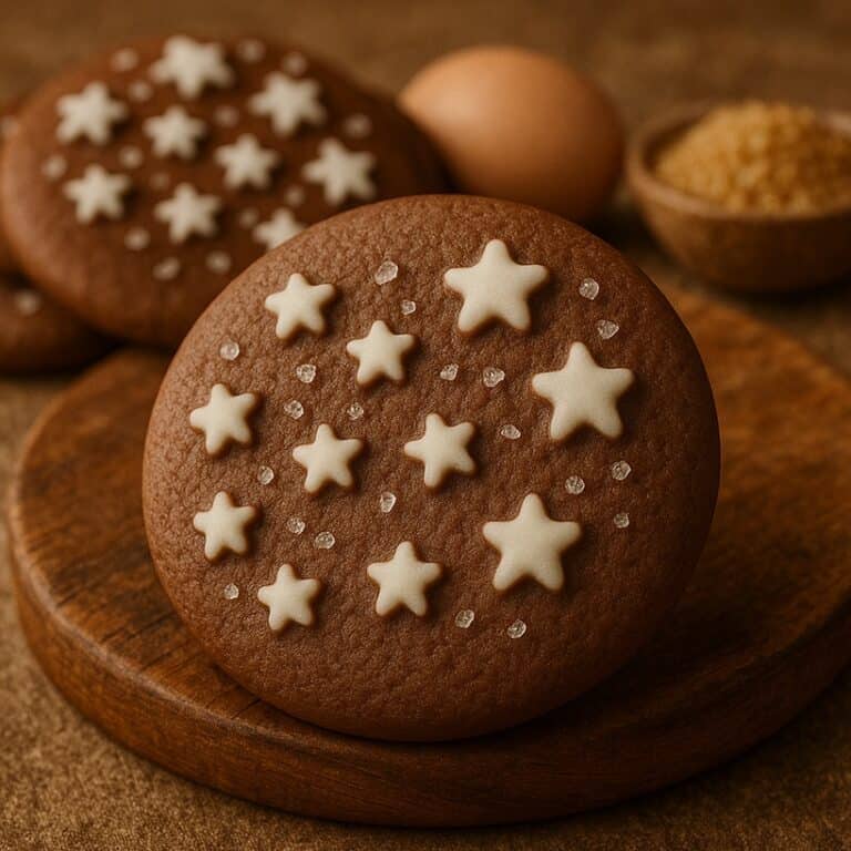 Biscotto Pan di Stelle in primo piano con altri biscotti sullo sfondo