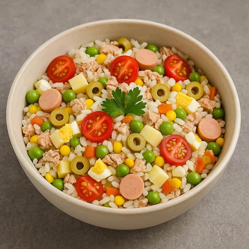 Insalatiera con insalata di riso