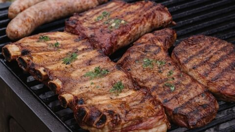 Asado argentino sulla griglia