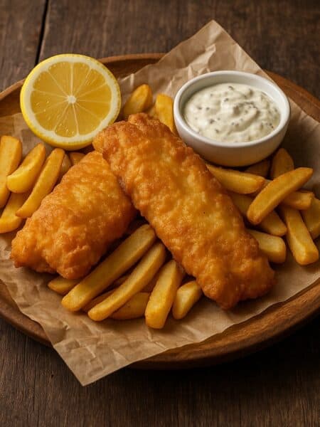 Fish and Chips ricetta inglese con merluzzo fritto e patatine