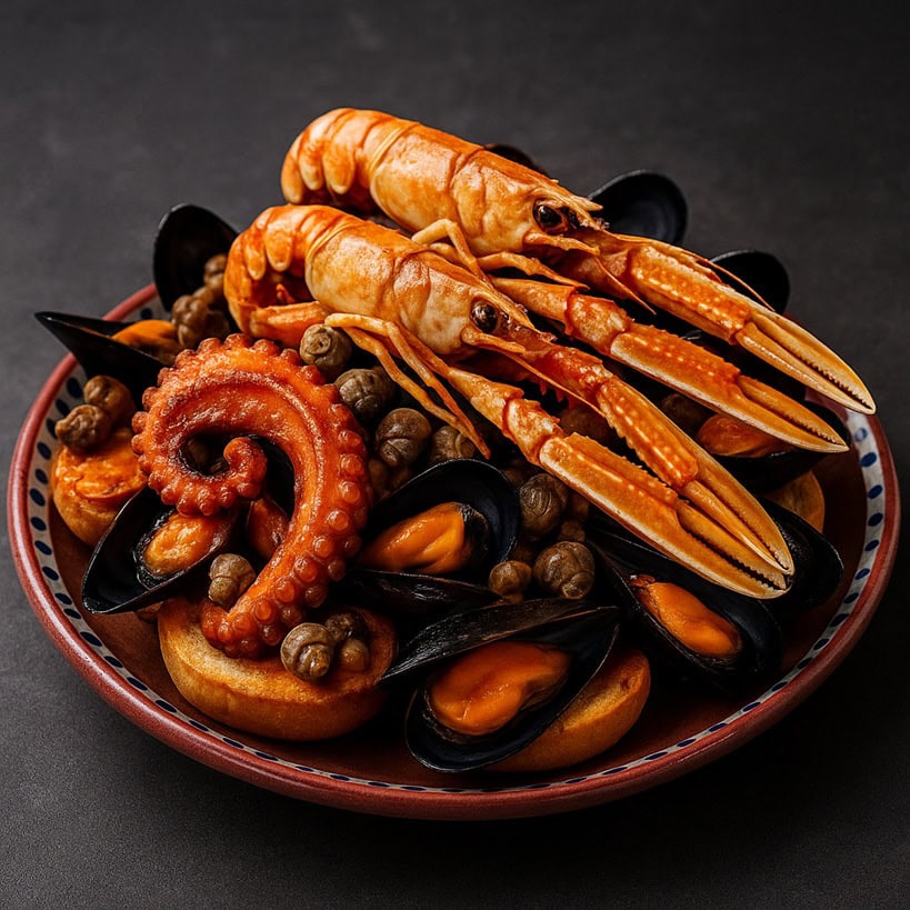 zuppa di cozze preparata in modo tradizionale