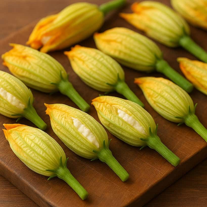 fiori di zucca ripieni farciti di ricotta