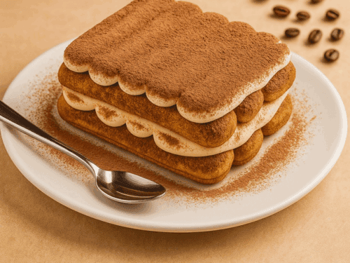 Tiramisù classico con savoiardi e cacao
