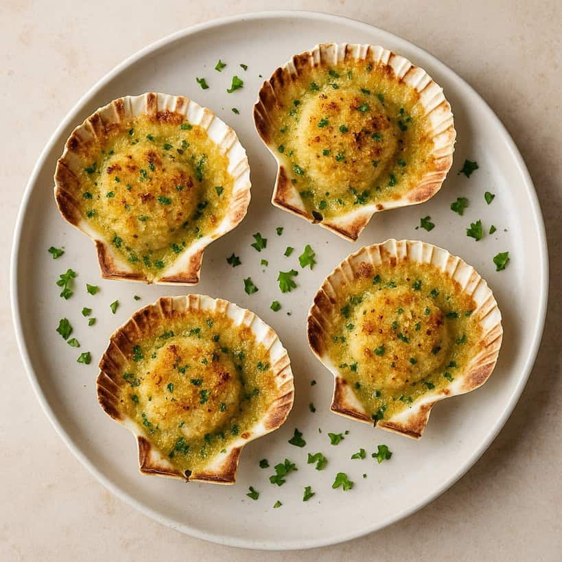 Capesante Gratinate Senza Besciamella viste dall'altro