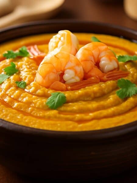 Vatapá Brasiliano Autentico con Gamberetti e Olio di Dendê